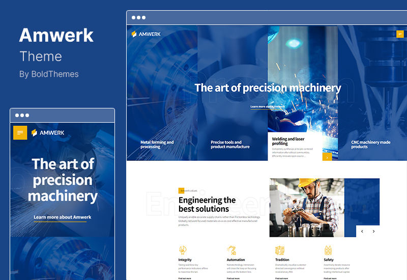 Amwerk Theme - WordPress-Thema für Industrie und Unternehmen