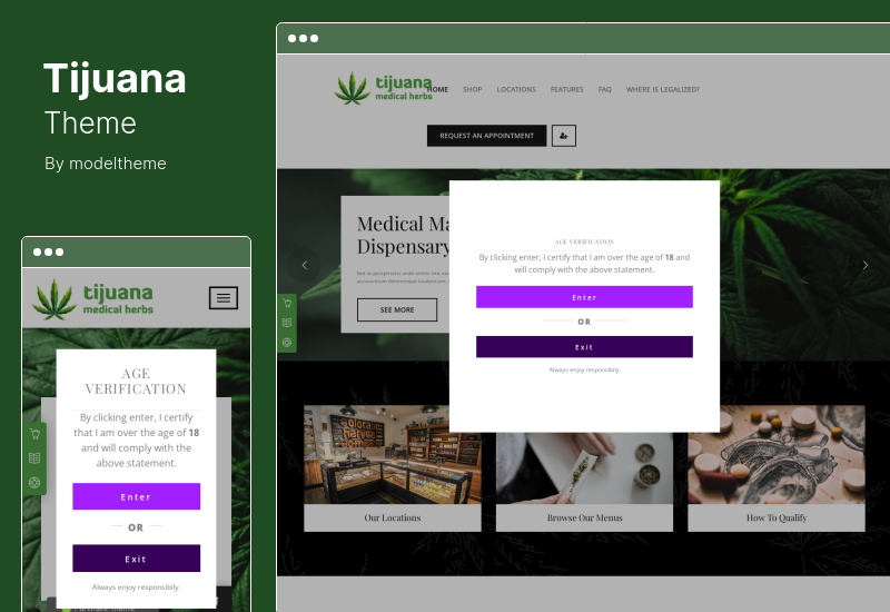 Tema Tijuana - Apotek Ganja & Tema WordPress Medis