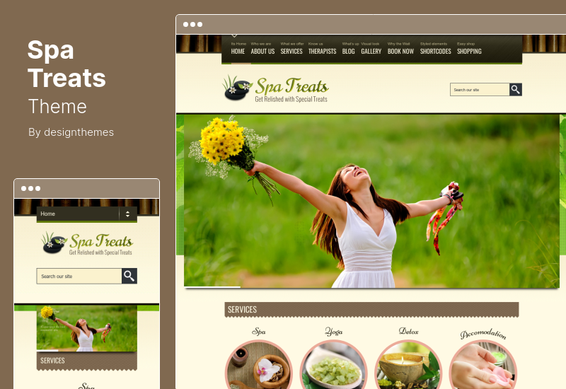 Spa Treats Theme - Tema WordPress de saúde e bem-estar