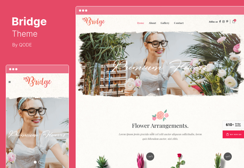 Bridge Theme - ธีม WordPress อเนกประสงค์ที่สร้างสรรค์