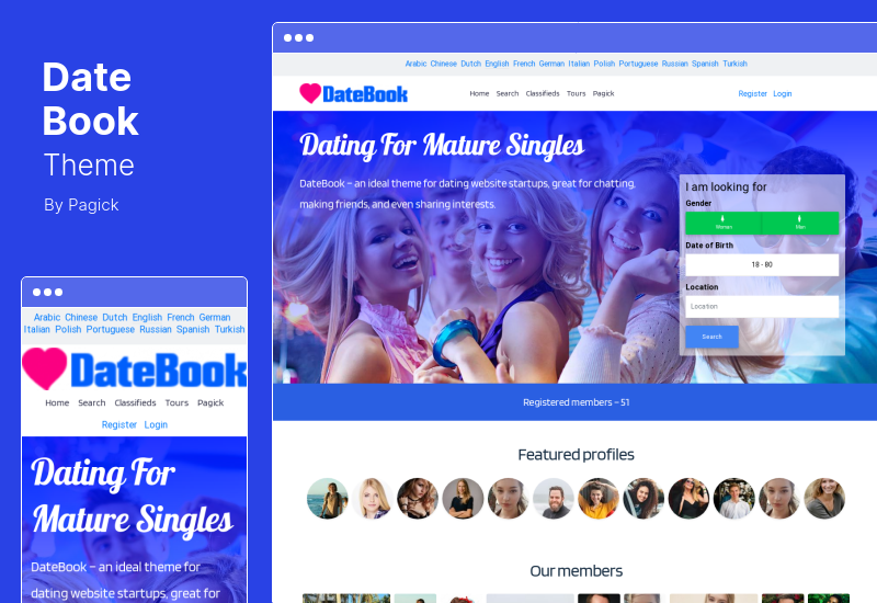 DateBook-Theme - Dating-WordPress-Theme