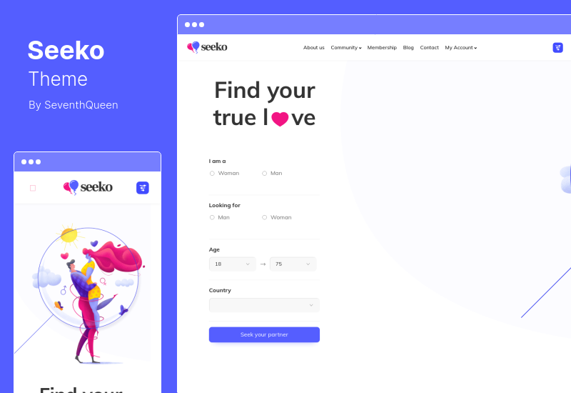 Seeko Theme - Creador de sitios comunitarios con BuddyPress SuperPowers Tema de WordPress