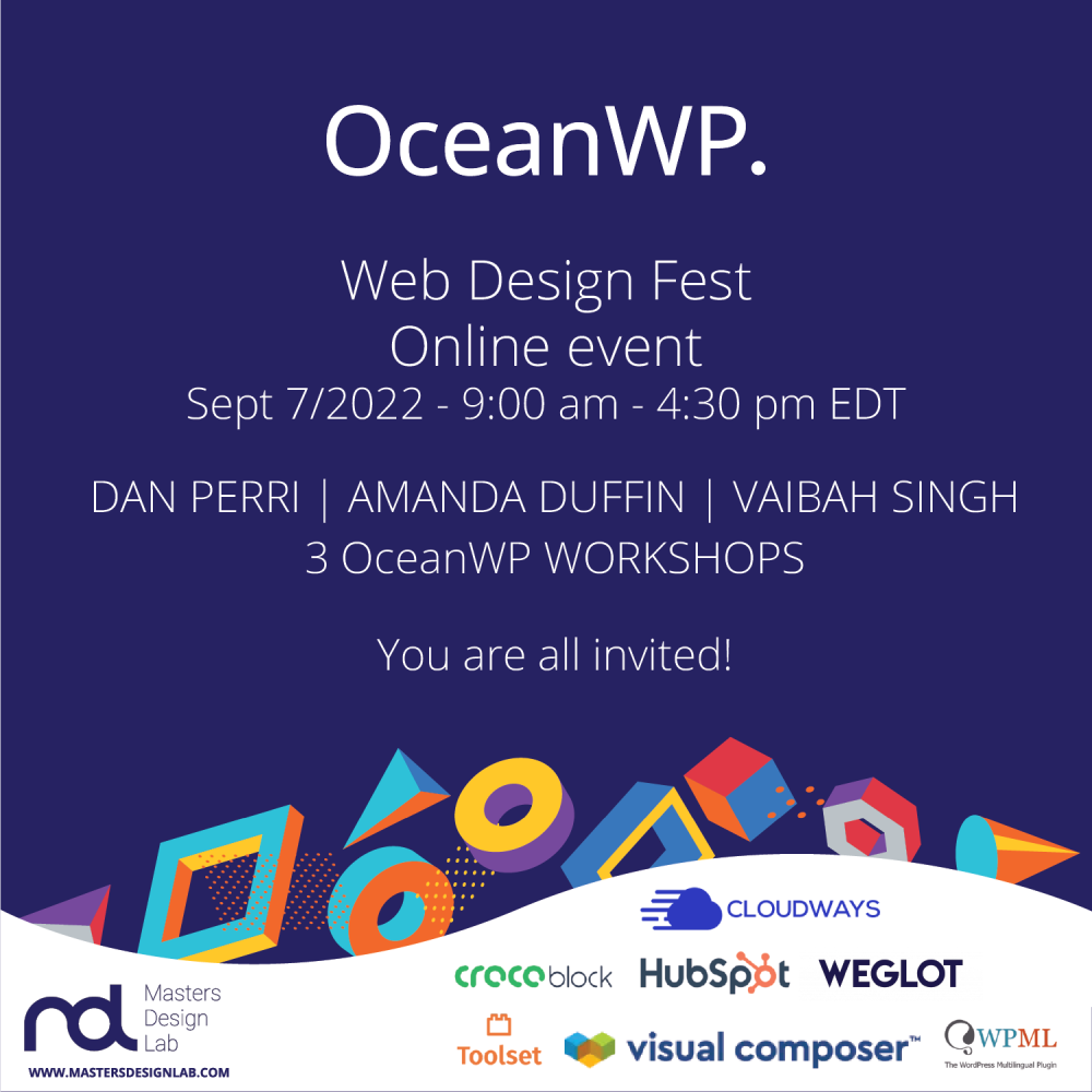 Bannière OceanWP Web Design Summit