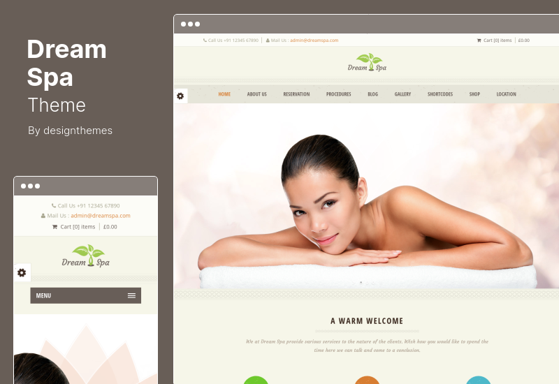 Dream Spa Theme - тема WordPress для салонов красоты