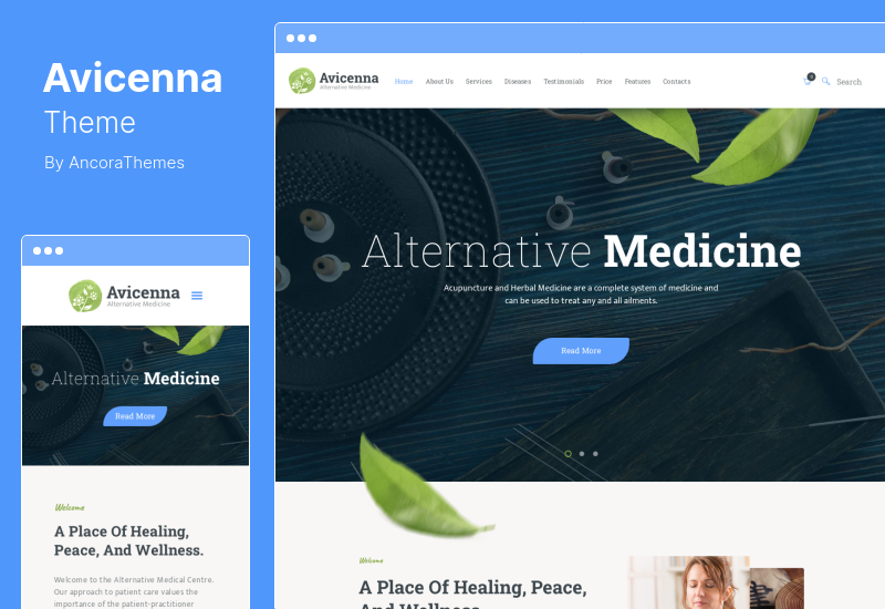 ธีม Avicenna - ธีม WordPress แพทย์พื้นบ้านทางเลือก