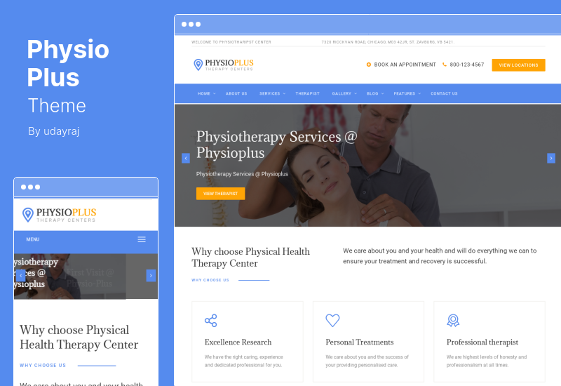 Physio Plus Theme - Fisioterapia e Fisioterapia Tema WordPress