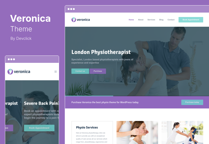 Veronica Theme — физиотерапия, медицинская тема WordPress