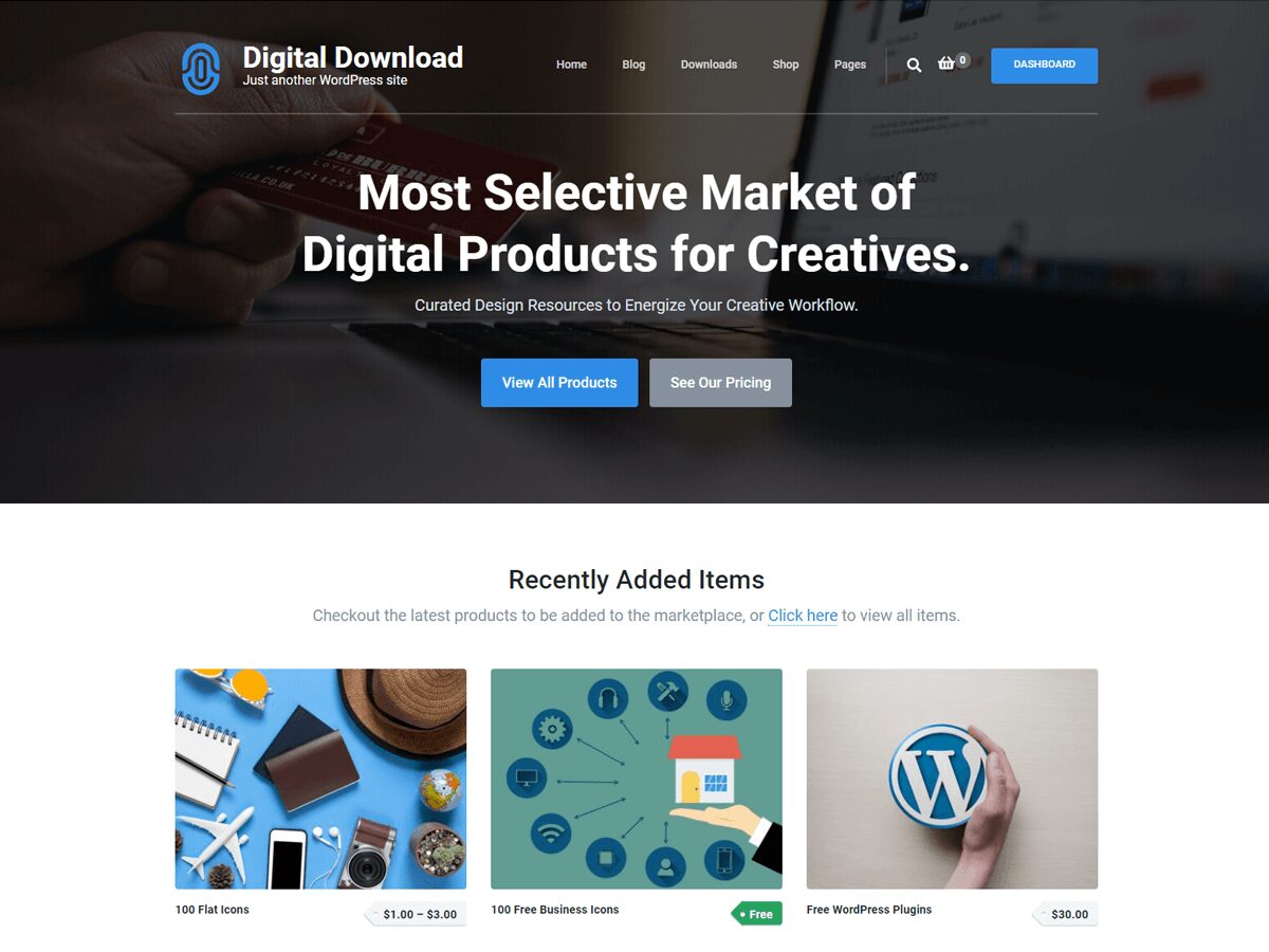 Digital Download WordPress Theme