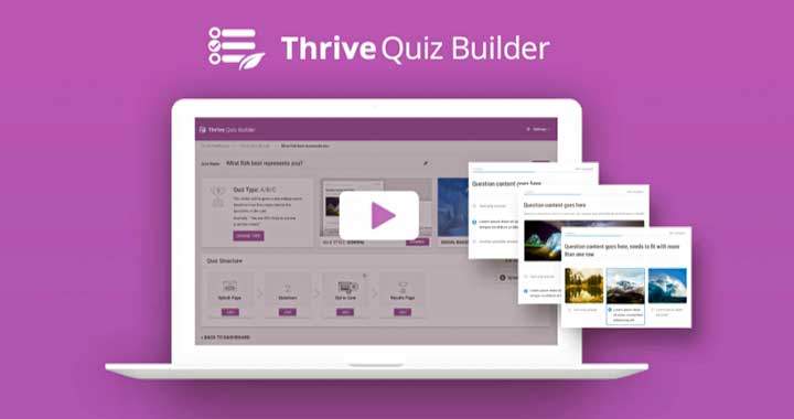 Bannière Thrive Quiz Builder