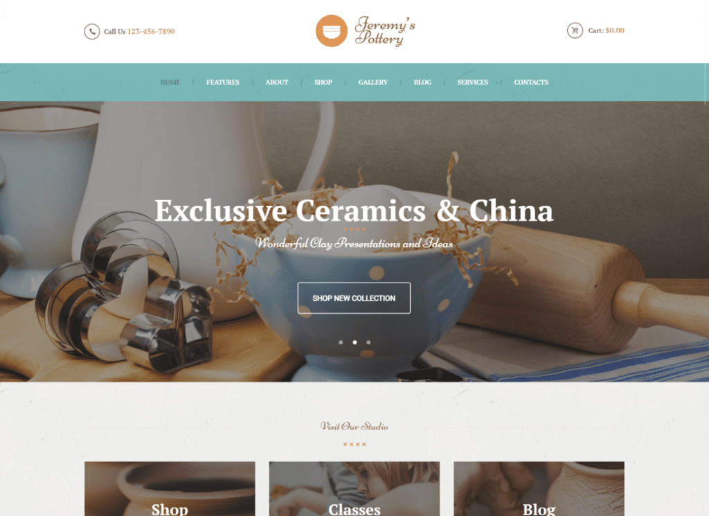 Pottery and Ceramics Handmade WordPress 主题