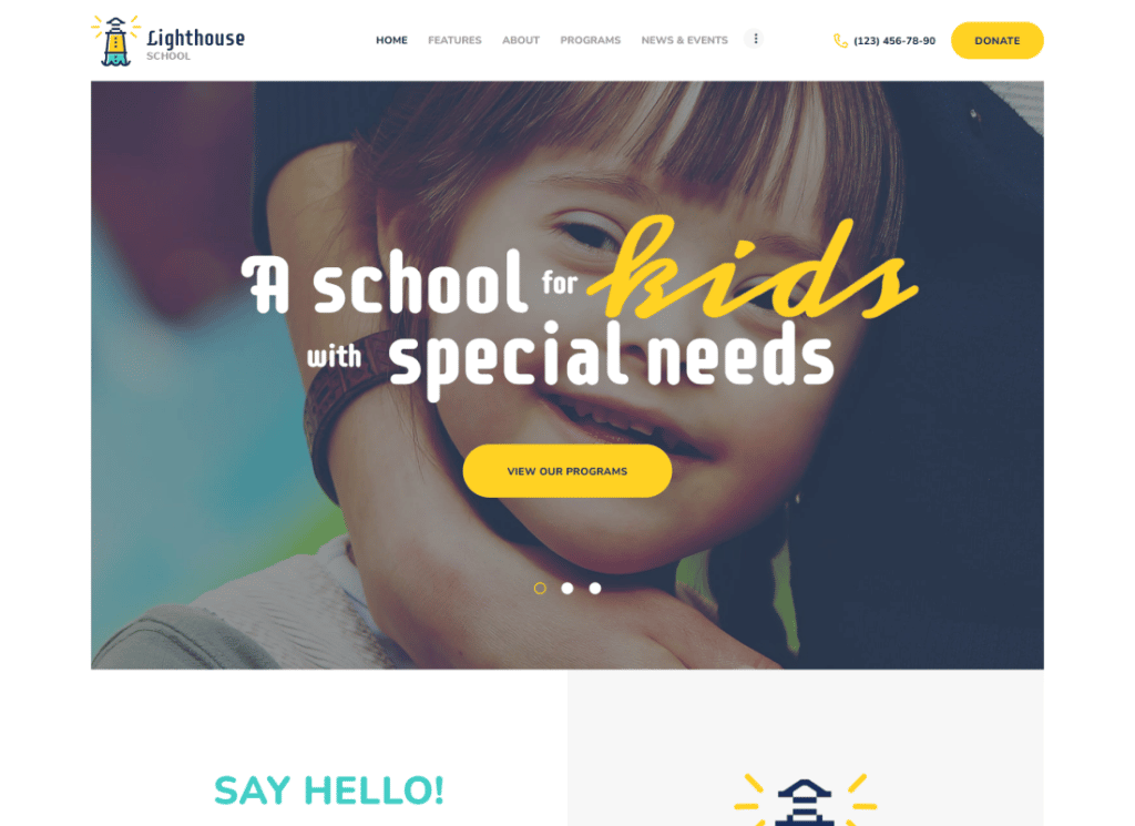 灯塔 |残疾和特殊需要儿童学校 WordPress 主题