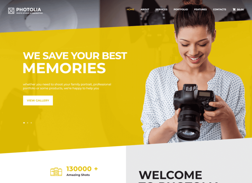 Photolia | Thème WordPress pour entreprise de photo et magasin de fournitures