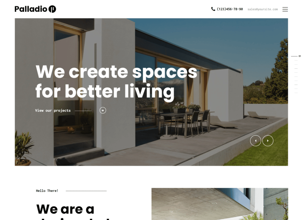 Paladio | Desain Interior & Konstruksi Arsitektur Tema WordPress