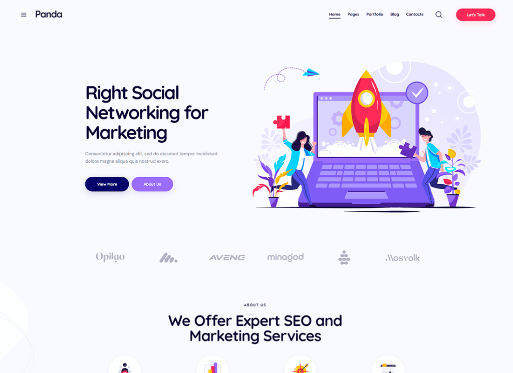 Panda - Creative Marketing Agency & SEO WordPress 主题