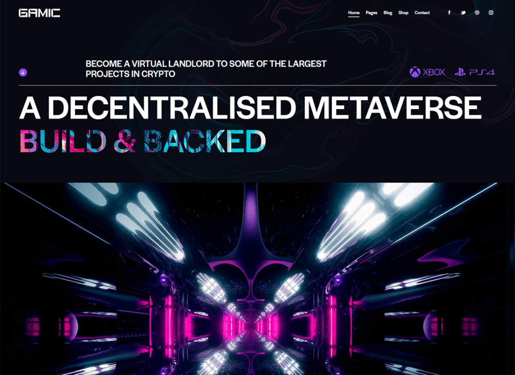 Gamic - Tema Metaverse Gaming & Crypto WordPress