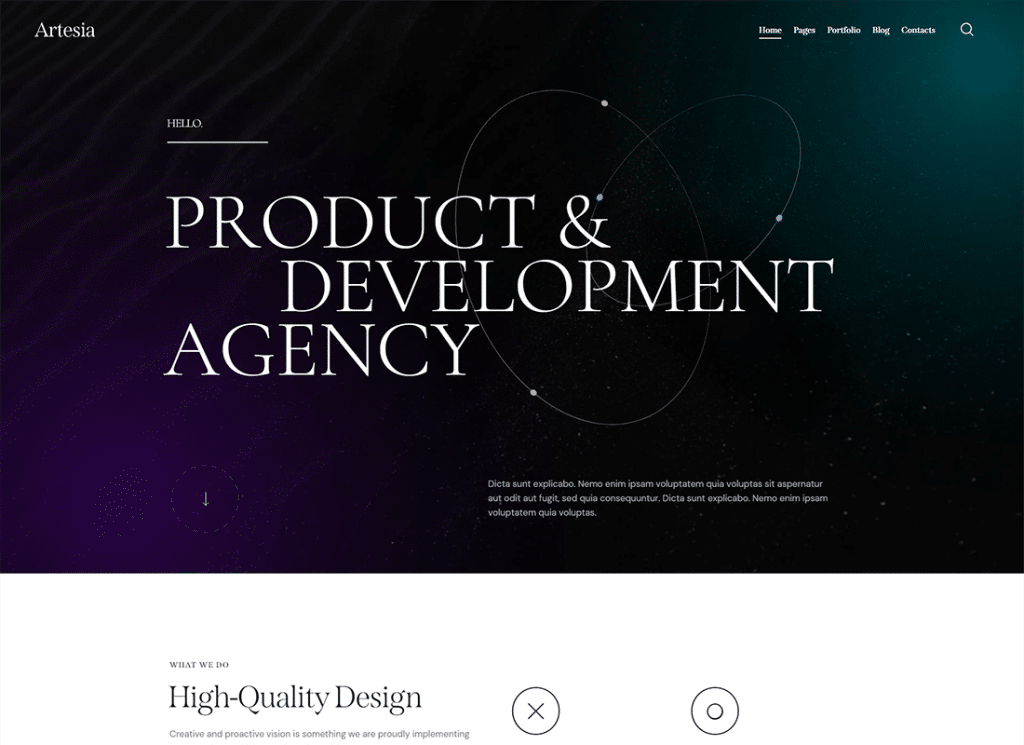 Artesia — motyw WordPress dla kreatywnych