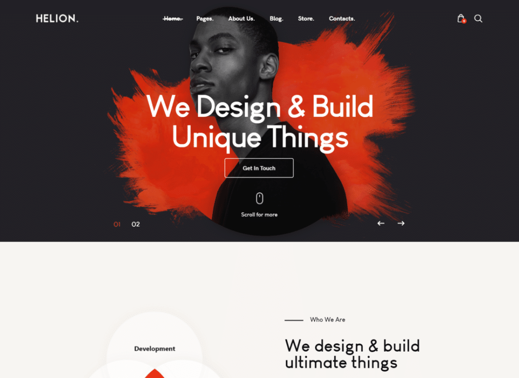 Helion - Personal Creative Portfolio WordPress テーマ