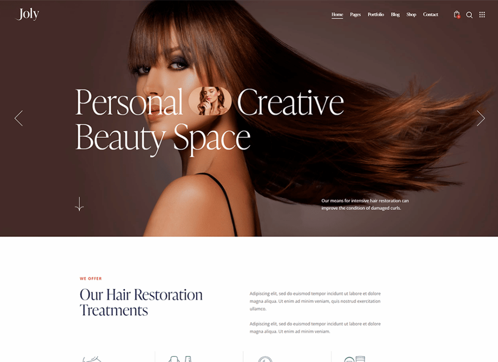 Joly - Friseur & Schönheitssalon WordPress Theme