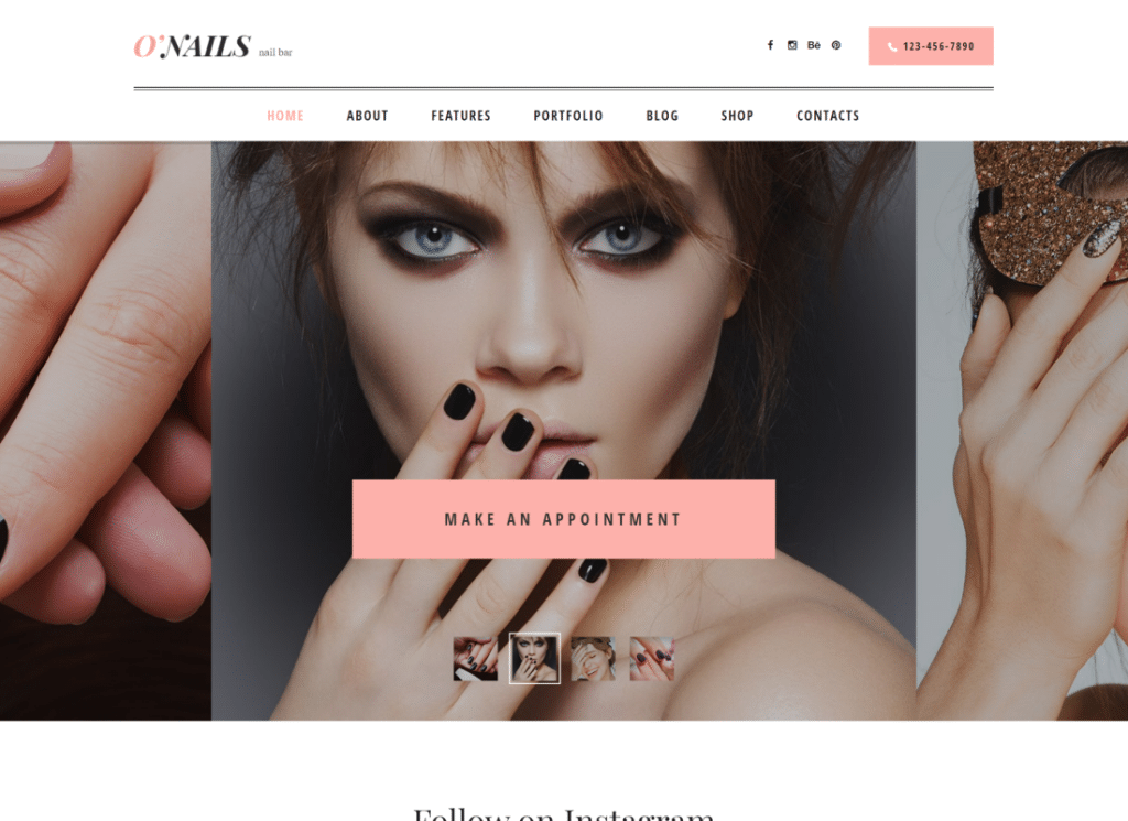 O’Nails — Тема WordPress для маникюрного салона и салона красоты Wellness