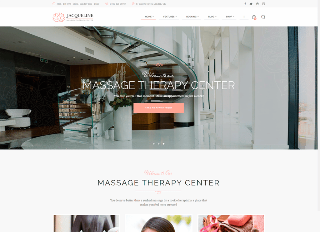 Jacqueline - Spa & Massage Salon Beauty WordPress 主题