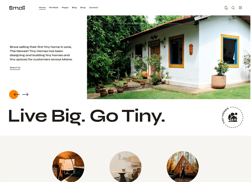 Piccolo - Tema WordPress per lo stile di vita di Tiny House Living