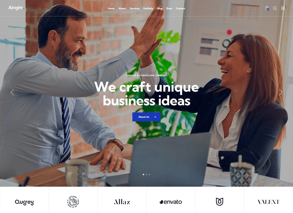 In Ordnung - Vollständige Website-Bearbeitung von Business WordPress Theme