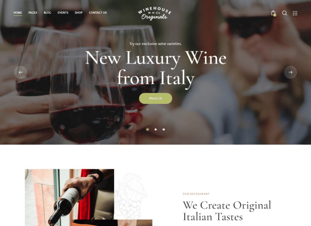 Wine House - Vineyard & Restaurant Liquor Store WordPress 主題