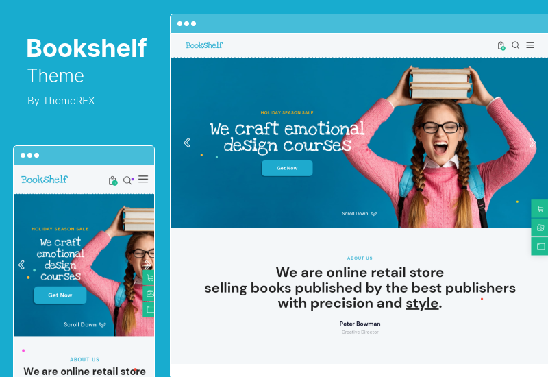 Bookshelf Theme — тема WordPress для интернет-магазина книг и мультимедиа