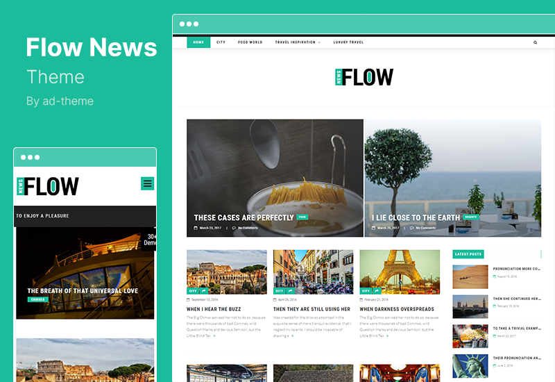 Flow News Theme - Tema Majalah dan Blog WordPress