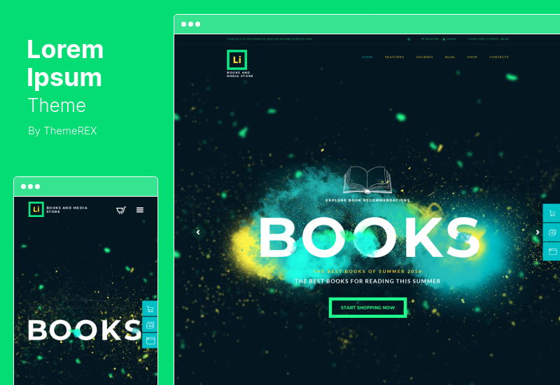 Tema Lorem Ipsum - Tema WordPress Toko Buku & Media