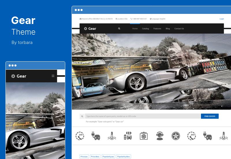 Tema Gear - Tema WordPress per automobili, automobili, veicoli, concessionarie di barche, annunci