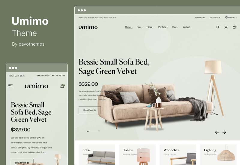 Tema Umimo - Tema de WordPress para tienda de muebles