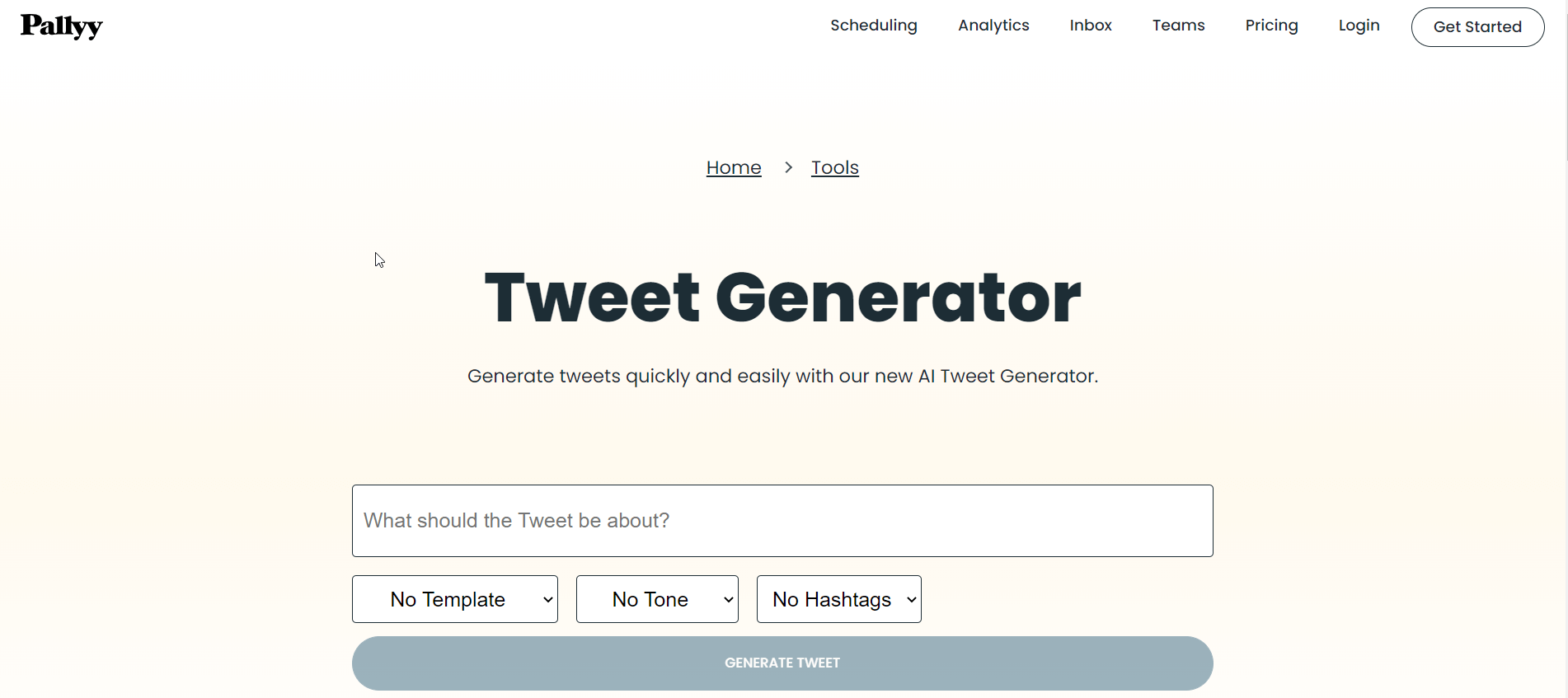 Pallyy – Tweet-Generator-Tool