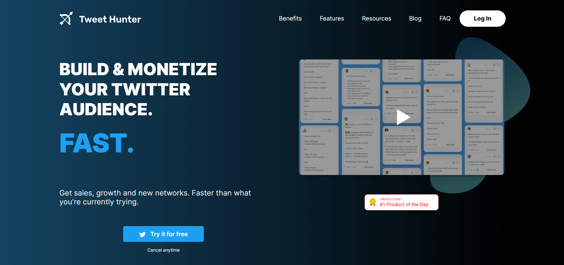 Tweet Hunter- أداة توليد التغريدات