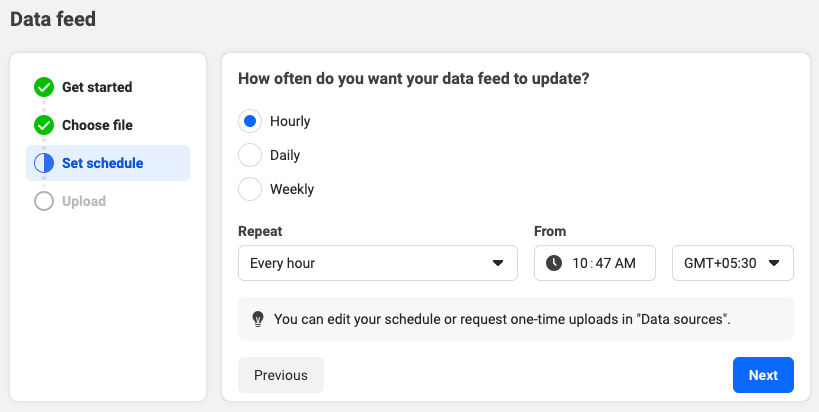 Daten-Feed-Aktualisierung planen