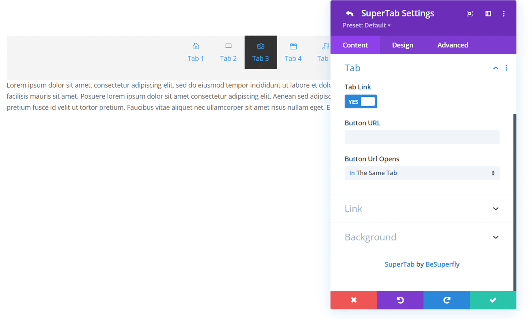 Divi 插件突出顯示 Divi SuperTabs 選項卡鏈接