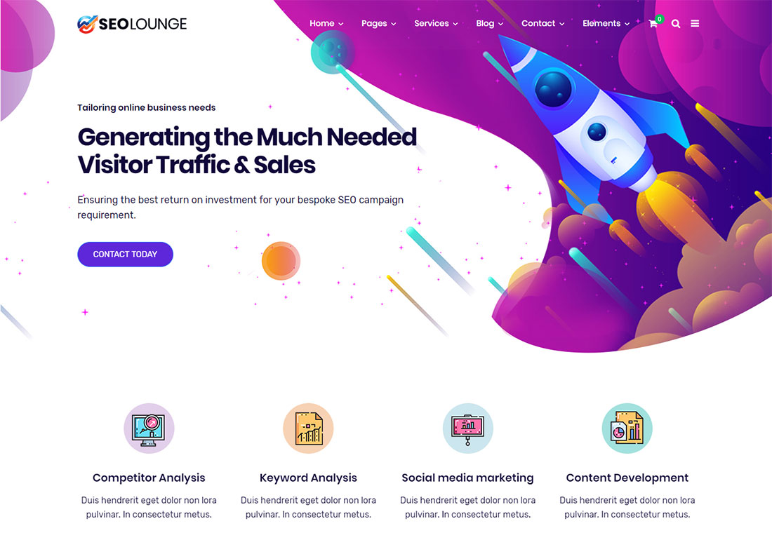 SEOLounge 크리에이티브 웹사이트 디자인