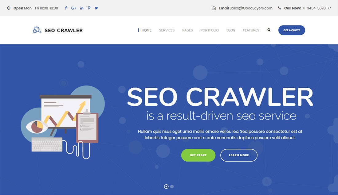 SEO Crawler agencja seo Motyw WordPress