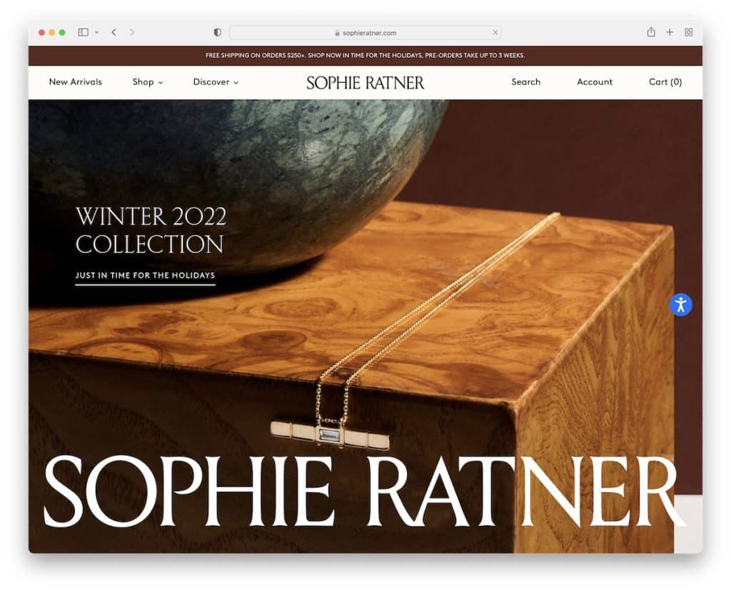 site web petite entreprise sophie ratner