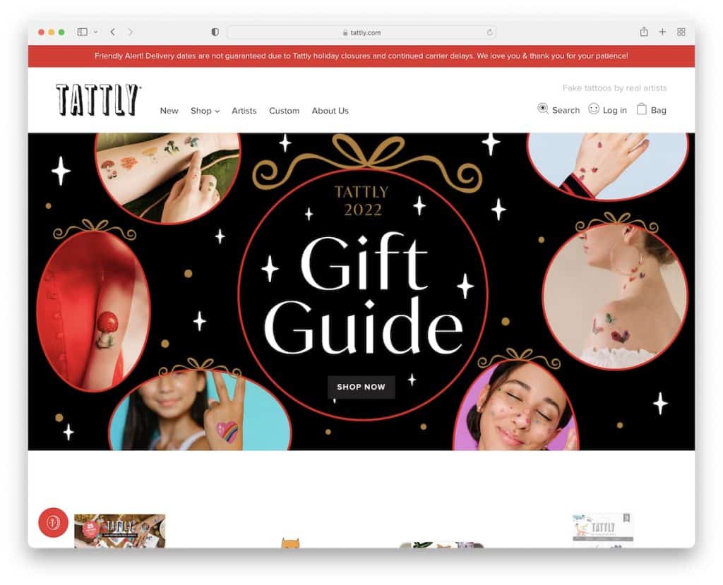 tattly küçük işletme web sitesi