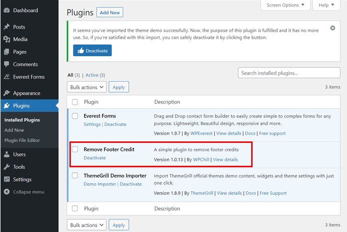 Plugin Terpasang