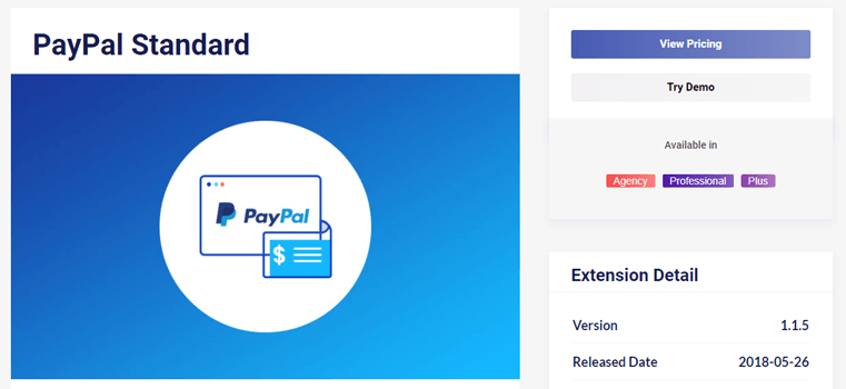 Complemento premium estándar de PayPal