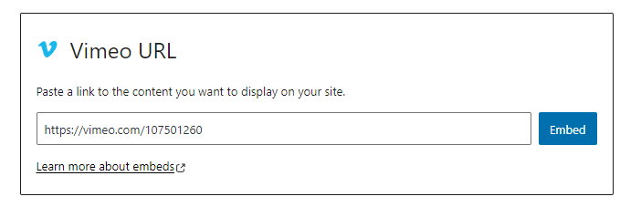 การเพิ่ม URL วิดีโอ Vimeo ลงใน WordPress