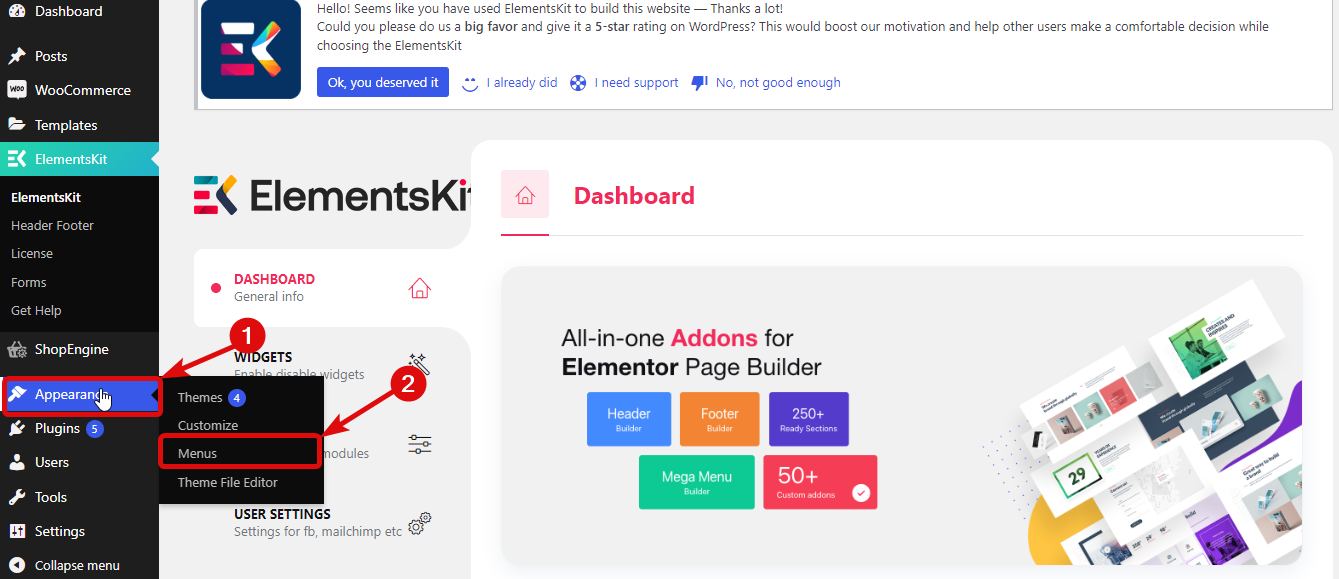 kliknij menu, aby utworzyć pionowe menu w WordPress