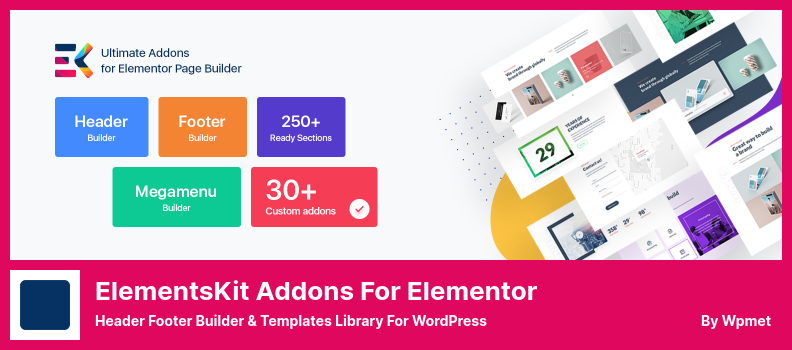 ElementsKit-Addons für das Elementor-Plug-in – Header Footer Builder & Templates Library für WordPress