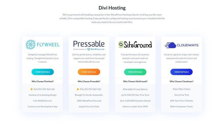 Divi Hosting - 品牌合作示例