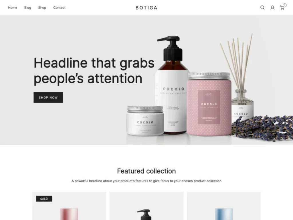 Botiga kostenloses E-Commerce-WordPress-Thema