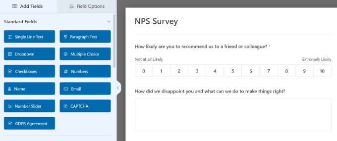 NPS アンケートを編集する