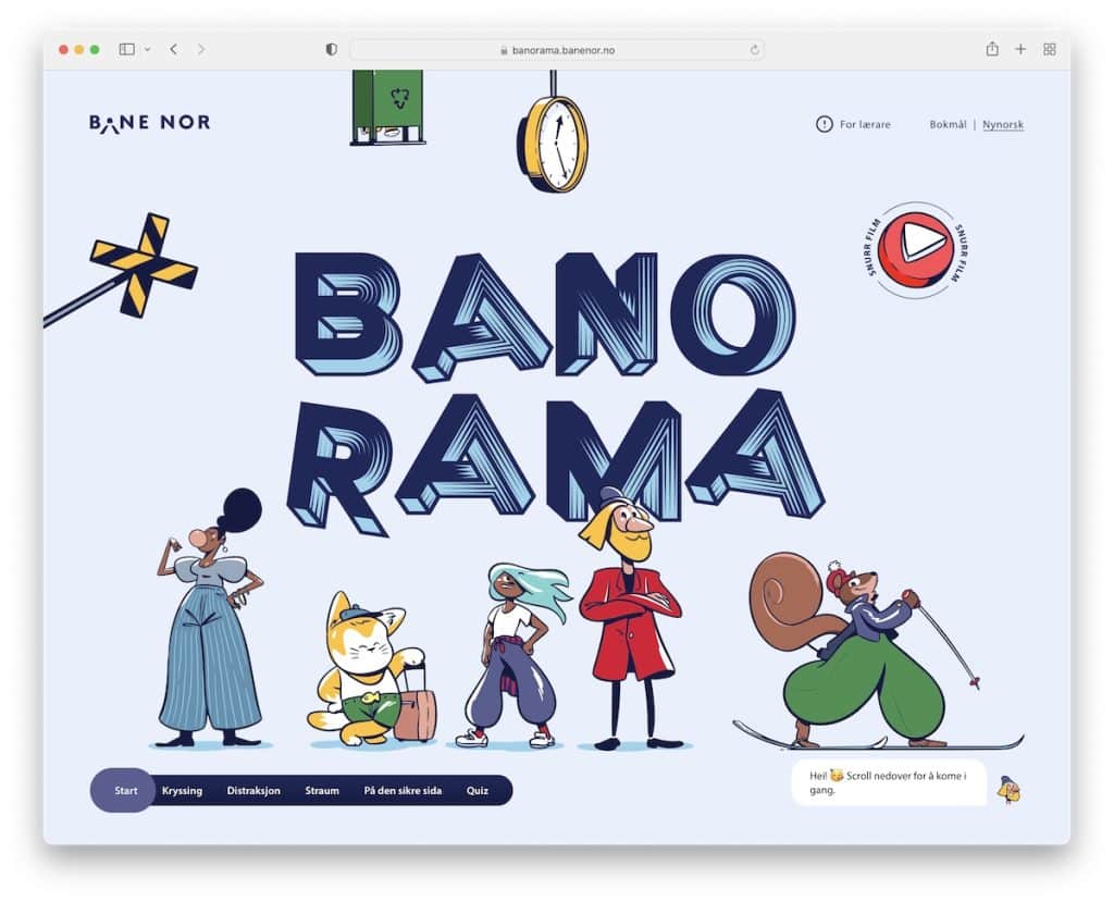 banorama satu halaman situs web