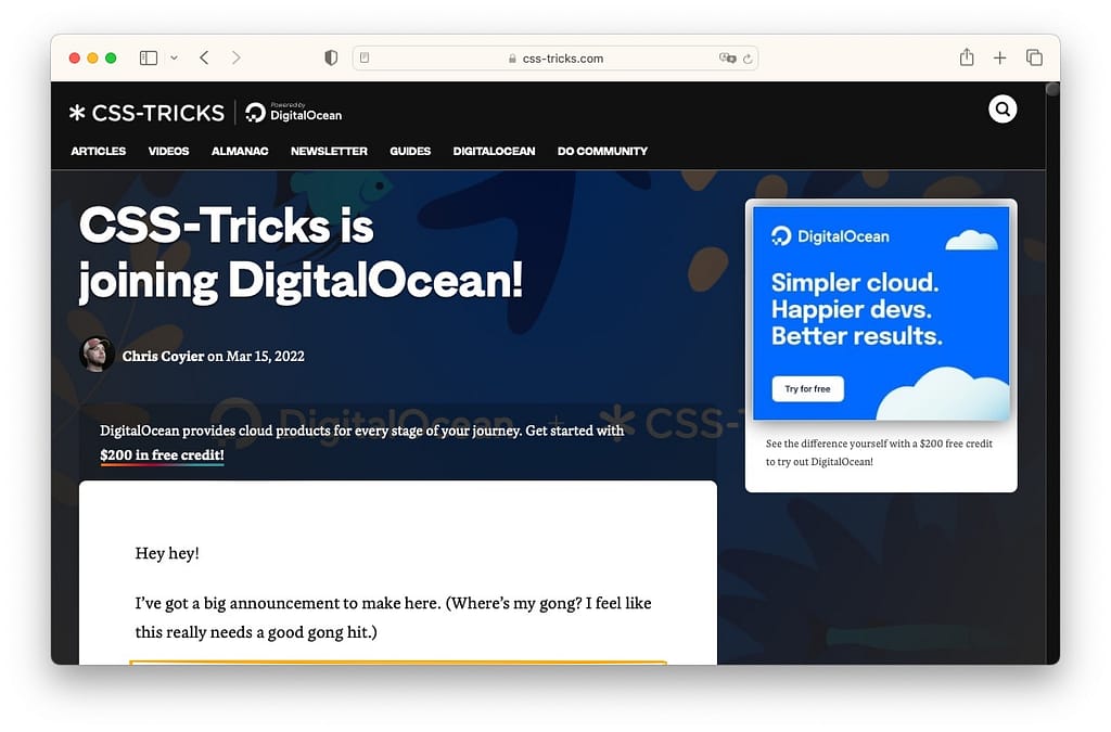 Artikel WordPress terbaik: DigitalOcean